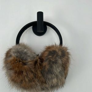 Rudsak leather and fur ear muffs brand new